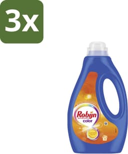 3 x Robijn – Vloeibaar Wasmiddel – Color – 20 wasbeurten - Kleurbehoud - Wasmiddel - Color Serum - Frisse Geur - Wasmiddel Voor Gekleurde Was — thumbnail 1