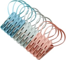 Kleding Pins - Wasknijpers Touw - Kleding Drogen - Ultra Sterke Klemkracht - 12 Stuks - Meerkleurig — thumbnail 1
