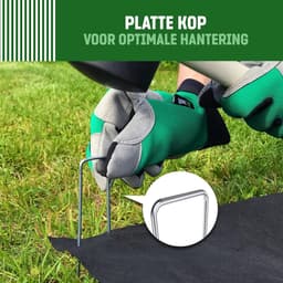 Thijox - GardenGloss Anti-Roest Stalen Grondankers (50 Stuks) - Stevige Grondankers 150mm voor Tuin, Camping, Onkruidmat en Schutting - Ø3mm, 25mm Bre — thumbnail 4