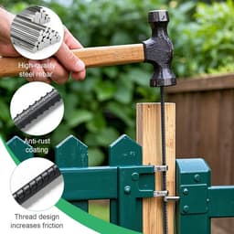 SnelShoppen - 10 Sterke Grondankers 40 cm - Stalen Grondankers, J-haak Ontwerp, Roestvrij, Duurzaam voor Tent, Camping, Tuin en Buiten gebruik — thumbnail 4