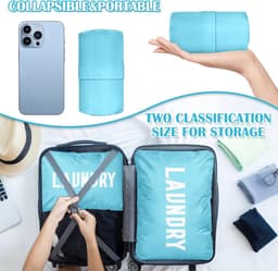 SnelShoppen - 2Pcs Grote & Kleine Reiswaszak - Waterdichte Waszak met Handvatten voor Camping, Reizen, Sport en Thuisgebruik — thumbnail 4