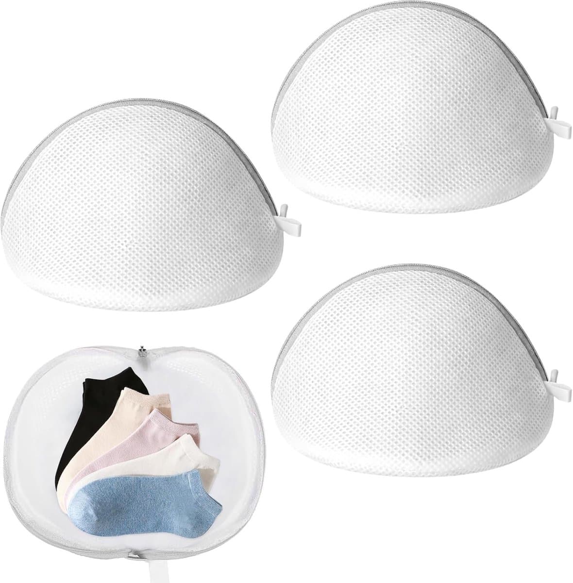 SnelShoppen - Set van 4 Wasnetten voor Beha's en Delicate Kleding - Ademend Polyester, Wasmachinebestendig, Ruimtebesparend, Herbruikbaar, 19x17 cm — afbeelding 1