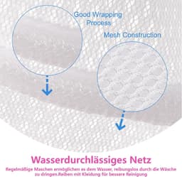 Set van 3 Herbruikbare Wasnetten voor Bh's - Fijne Mesh Waszakken voor de Wasmachine, Ideaal voor Delicate Kleding — thumbnail 4