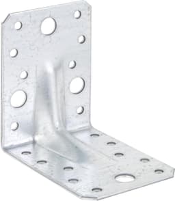 Hoekanker Extra Sterk - Versterkte Hoek - Houtverbindingen Maken - Met Rib - 90x90x65 mm - Verzinkt — thumbnail 1