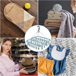 32 clips opvouwbaar sokkenrek voor het ophangen van ondergoed, kleding en handdoeken — thumbnail 4
