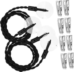 Draagbare Waslijn - Reis Waslijn - Kleding Drogen - Met Clips - 120 cm - Zilver — thumbnail 1
