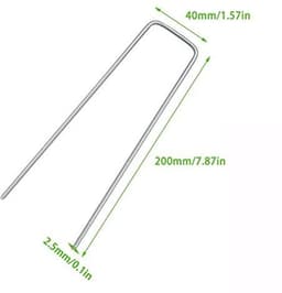 Dailygoods- Grondankers 50 stuks - Anti-roest - Verzinkt Staaldraad - 200 mm lang - 40 mm breed - Dikte 2,5 mm - Tuinnagels — thumbnail 3