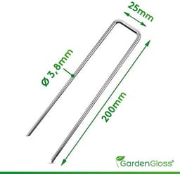 Grondankers Staal - Haringen Tuingrond - Tenten Bevestigen - Extra Dik Staal - 100 Stuks - Zilver — thumbnail 2