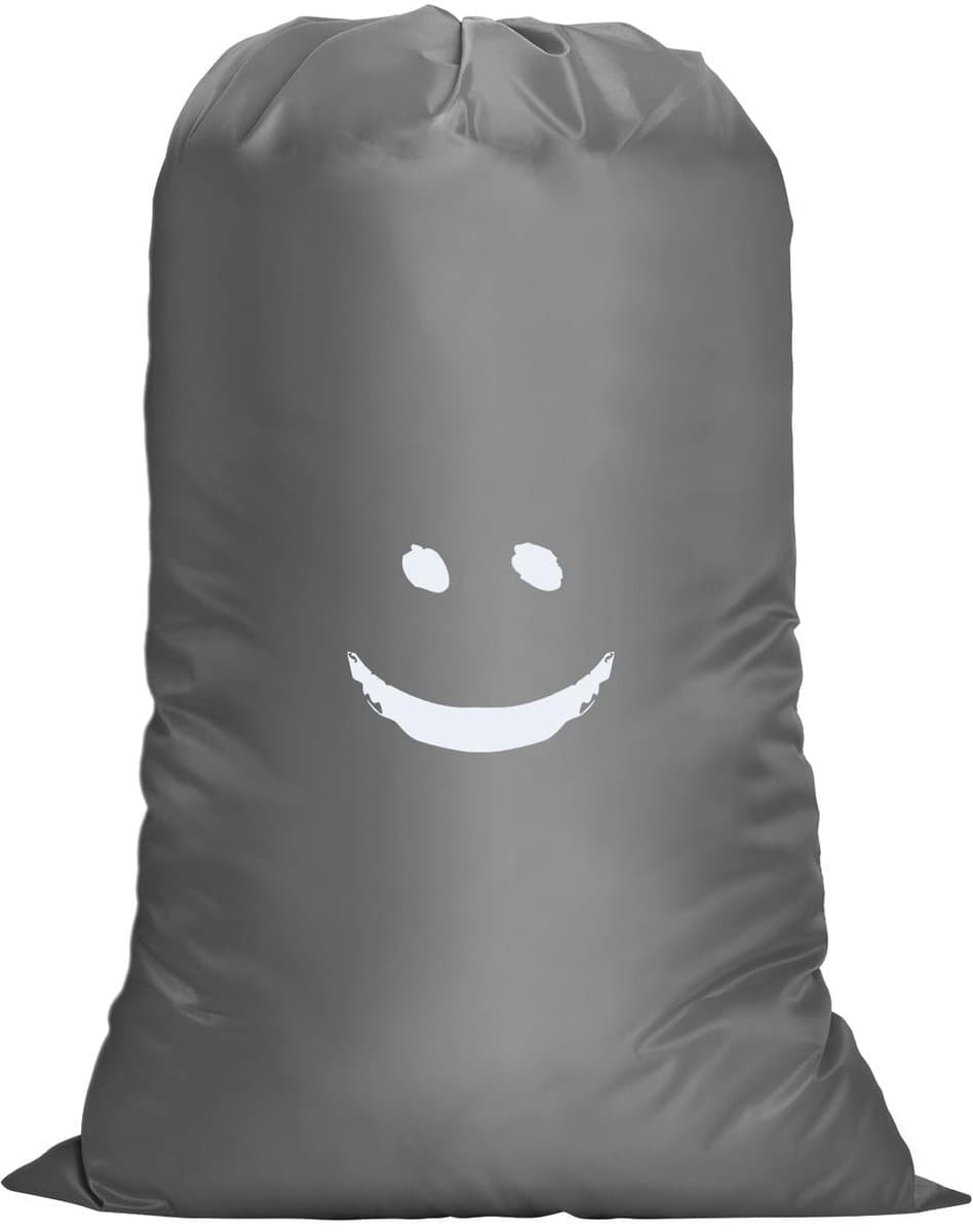 Dailygoods - Waszak voor reizen - Waterdicht - Grote capaciteit - Grijs - Vuile was wasverzamelaar - Perfect voor studentenhuizen en camping — afbeelding 1