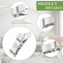 12 stuks binderclips klemmen metaal roestvrij staal wasknijpers mini clips fotoclips brede veerklemmen voor draden, kleding, sokken, handdoeken, papier, doe-het-zelf decoratie, foto's, snacks — thumbnail 5