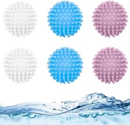 SnelShoppen - Wasbal voor Wasmachine, Set van 6 Herbruikbare Droogballen, Tumble Dryer Droogballen voor Thuis, Kleding en Schoonmaken, Ideaal voor Was — thumbnail 1