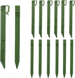 SnelShoppen - 30 Stuks Tuin Pinnen 24.5 cm Kunststof Grondankers voor Patio Afgrenzing en Tuin Tenten (Groen) — thumbnail 1