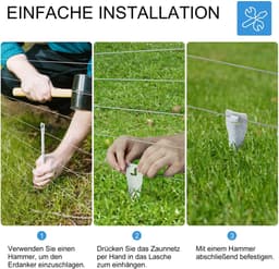 Omgoods - 30 Grondankers voor Wildfence - 33 cm Lange Gevlochten Verankeringen — thumbnail 5
