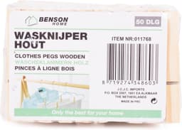Benson Wasknijpers Hout - Was knijpers - 50 stuks — thumbnail 2
