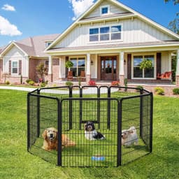Grondanker hond Puppybox Dierenloopstal Vrijloop Honden Loopstal - 8 panelen - 80 x 100 cm Grondanker hond — thumbnail 4
