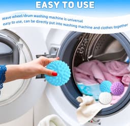 VHV - Wasbollen voor wasmachine-Drogerballen-Drogerballen voor wasdroger-voor het reinigen van kleding thuis, herbruikbaar — thumbnail 3
