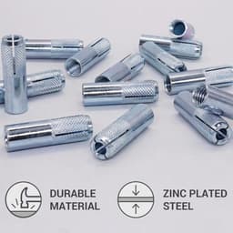 Ankers M10 - Wandpluggen Beton - Bevestigen Materialen - Gegalvaniseerd Staal - M10 x 40mm - Zilverkleurig — thumbnail 3