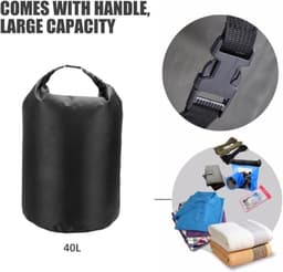 Tassen voor watersport, strandrugzak voor heren, ideaal voor boottochten en outdoor-activiteiten, Zwart, 40L, watertassen — thumbnail 5