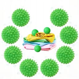 8 Stuks Witte Wollen Droogballen voor Zachte Kleding en Sneller Drogen — thumbnail 1