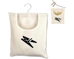 Wasknijperzak - Kaki - 32 x 28 cm - Duurzaam canvas - Draaibare haak - Voor thuis en reizen