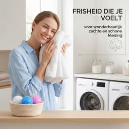 Drogerballen van kunststof, 6 stuks wasballen voor zachte kleding in wasmachine en droger, wit/blauw/roze, 4 cm — thumbnail 4