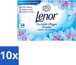 10 x Lenor - Droogtrommeldoekjes - Spring Awakening - 34 Doekjes - Voordeelverpakking - 10 stuks — thumbnail 1