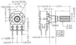100K B100K OHM Linear Taper Rotary Potentiometer 100KB Pot Knob ON OFF Switch — thumbnail 4