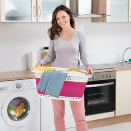 opvouwbare wasmand - plastic - kunststof - mand voor wasgoed - inklapbaar - 37 L — thumbnail 5