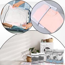 Allecto Plus - Set van 4 waszakken voor de wasmachine - Duurzame wasnetten voor reizen - Met ritssluiting - Ideaal voor fijne was - 40 x 30 cm en 30 x 20 cm - Beha sokken reisschoenen — thumbnail 3