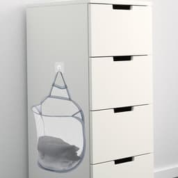Allecto Plus - Hangende Opvouwbare Wasmand met Zelfklevende Haak - Grijs - Voor Thuis en Reizen — thumbnail 5