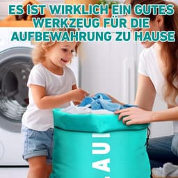 Allecto Plus - 2-Pack Grote Waszakken voor Vuile Kleding - 91 × 61 cm - Trekkoord - Herbruikbaar - Reizen - Vakantie - Kamperen - Thuisgebruik — thumbnail 4