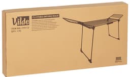 Droogrek Staand Metaal Zwart Intrekbaar XXL 204-260x56x103 cm - Droogtoren - Wasrek - Washanger — thumbnail 2