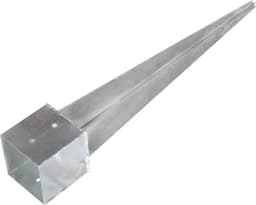 vidaXL - Grondpinnen - 6 - st - 14x14x91 - cm - gegalvaniseerd - staal - zilverkleurig — thumbnail 3