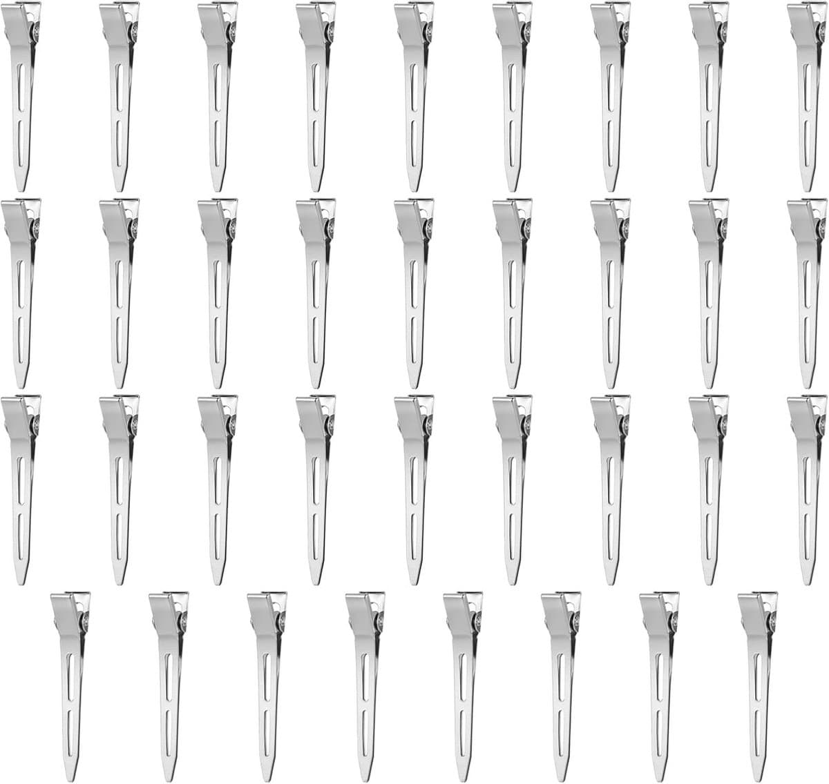 35 Stuks Zilveren Krokodillenklemmen voor Haar - 5.5 cm Metalen Speldjes voor Kapsels en Knutselen — afbeelding 1