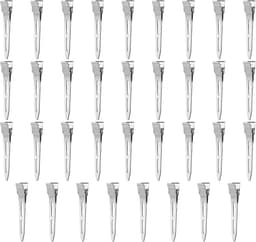 35 Stuks Zilveren Krokodillenklemmen voor Haar - 5.5 cm Metalen Speldjes voor Kapsels en Knutselen — thumbnail 1