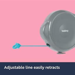 Retractable Clothesline 15m met Anti-Slack Hook en Swivel Wandbeugel – Ruimtebesparend en Veilig — thumbnail 2