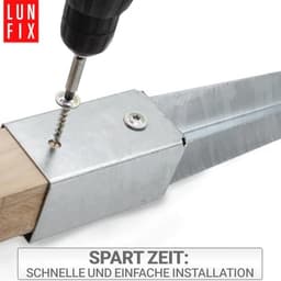 Grondanker 100 x 100 mm voor houten palen - Thermisch verzinkt voor hekken en tuinprojecten — thumbnail 4