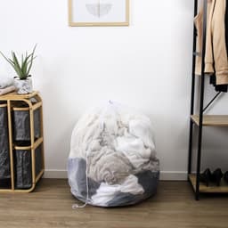 Home Deco Factory Waszak - 60 x 80 cm - wit - polyester - groot - wasnet — thumbnail 5