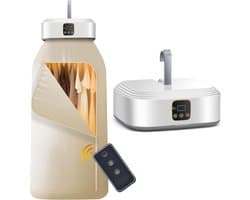 KZQ Draagbare Elektrische Droger Opvouwbare Mini Droger met UV Sterilisator 8 Uur Timer en Afstandsbediening 360° Hetelucht Grote Capaciteit voor Thuis Reis Camper Appartement — afbeelding 1