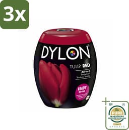 3 x DYLON – Textielverf Pods – Tulip Red – 350 g - Grootverpakking - Textielverf - Wasmachineverf - Kleurtextiel - Tulip Red - Textielverf Pod — thumbnail 1