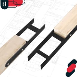 KOTARBAU® H Instortanker - Paalhouder in Beton Storten 140 x 600 mm Betonanker voor Houten Palen - Paaldrager Beton - Kolomvoet Beton - Gepoedercoat Staal — thumbnail 4