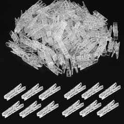 Hangende clips 50 stuks - Transparante wasknijpers en mini-klemmen voor fotos en lichtsnoeren — thumbnail 1