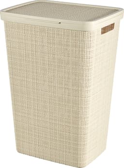 Curver Jute Wasmand met deksel - 58L - Gebroken wit — thumbnail 1