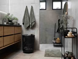 Zone Denmark Ume Wasmand met Deksel - 60 liter - Zwart - Kunststof - Ronde Wasmand met Hengsel - Wasbox of Opbergmand — thumbnail 4