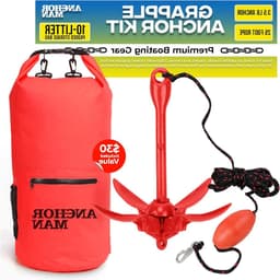 Paddenstoelanker Bootanker - Kajakanker Jetskianker - Boot Stabiliseren - Hybride Paddenstoelontwerp - 1.59 kg - Zwart — thumbnail 1