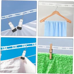 Waslijn Set - Kledinglijn Touw - Buiten Drogen - Windproof Antislip - 2 Stuks - Wit — thumbnail 4