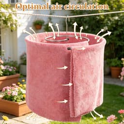 Dailygoods- Droogrek Roestvrij Staal - Plafondbeugel - Ruimtebesparend - Spiraalhanger - Kledingstandaard - Afmetingen 40x38x12 cm - Beddengoedrek — thumbnail 3