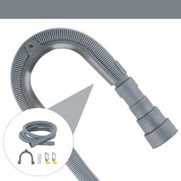 Universele afvoerslangverlenging – 3 m x 30 mm – Geschikt voor wasmachines en vaatwassers – Inclusief slangkoppeling & montageset – Grijs — thumbnail 5