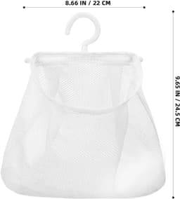Dailygoods- Waszak - Ademend Mesh - Hangende Waszak met Haak - Opvouwbaar - Grote Capaciteit - 3 Ladingen - Ruimtebesparend - Wasmand — thumbnail 3