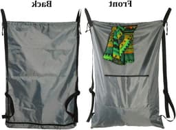 Waszak voor onderweg, Hangende Tas voor Vuile Kleding, Schoudertas voor Was, Grijs, Ideaal voor Reizen en Organisatie — thumbnail 4